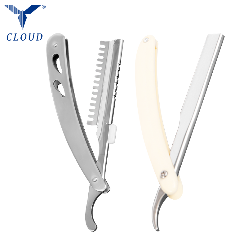 Matibay na Stainless Steel Corrugated Straight Razor Handle