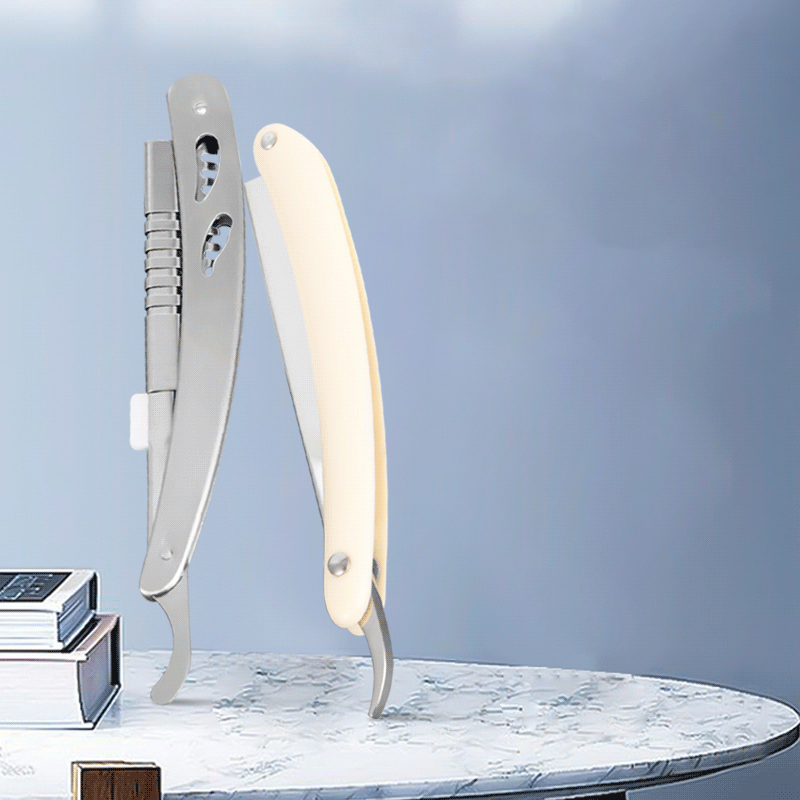 Matibay na Stainless Steel Corrugated Straight Razor Handle