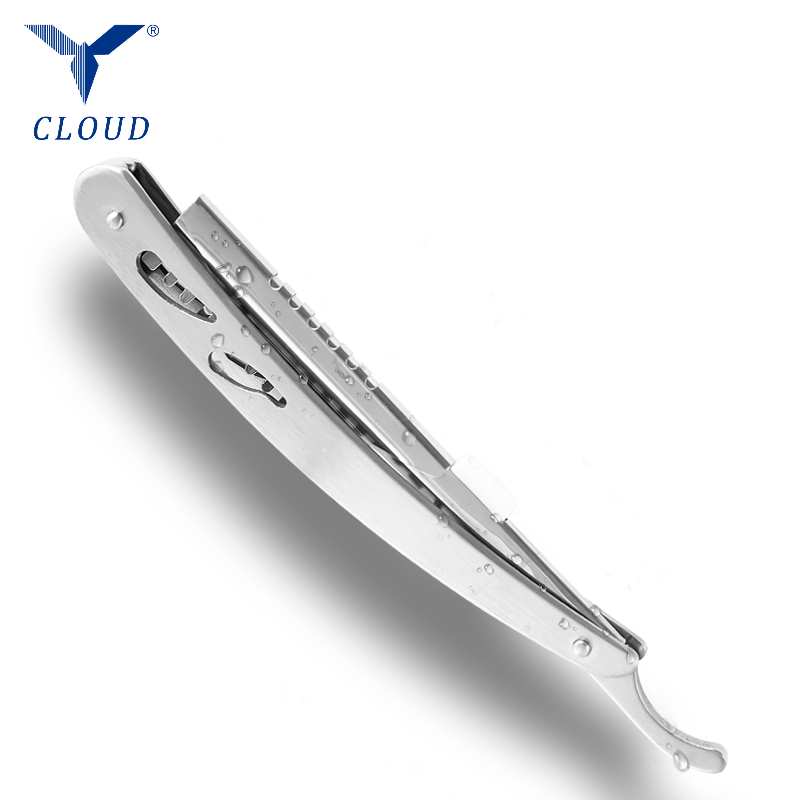 Matibay na Stainless Steel Corrugated Straight Razor Handle