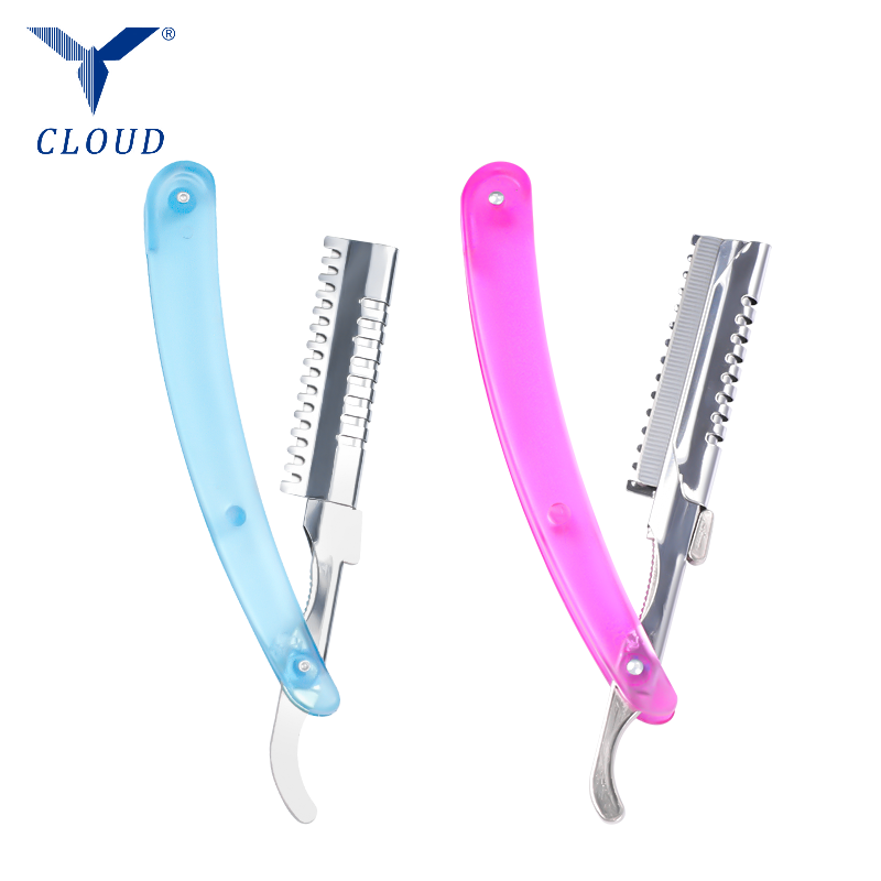 Makukulay na Corrugated Straight Razor Rotating Handle
