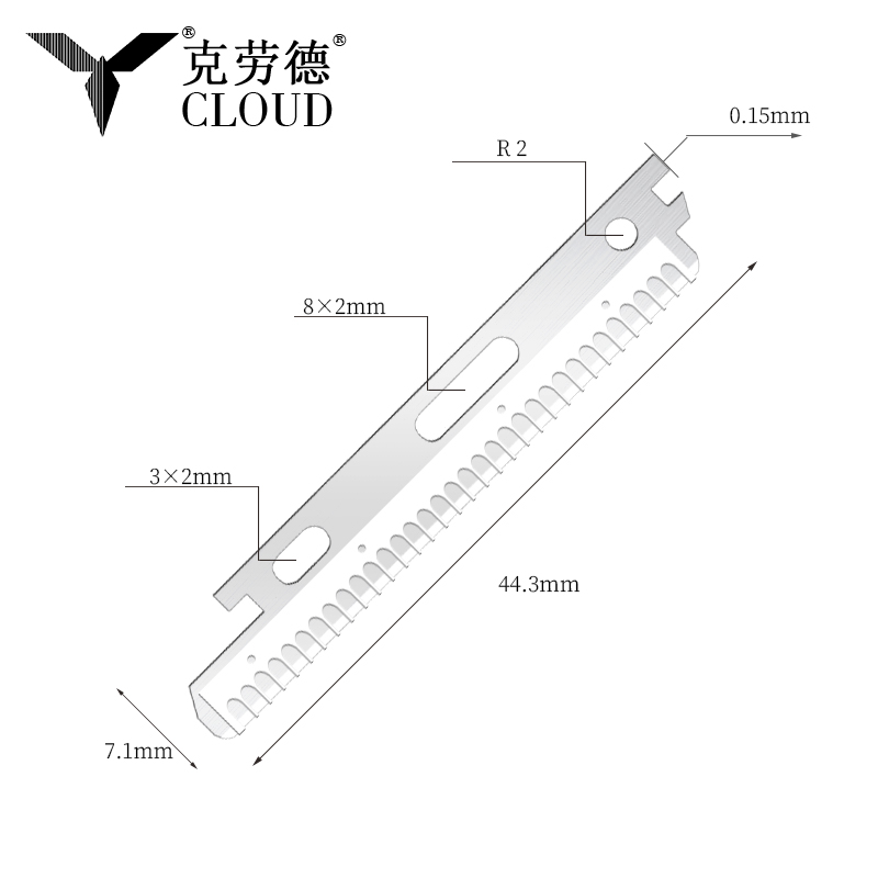 Nano-Coated Stainless Steel Face At Eyebrow Razor Blades