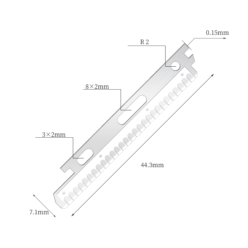 Nano-Coated Stainless Steel Face At Eyebrow Razor Blades