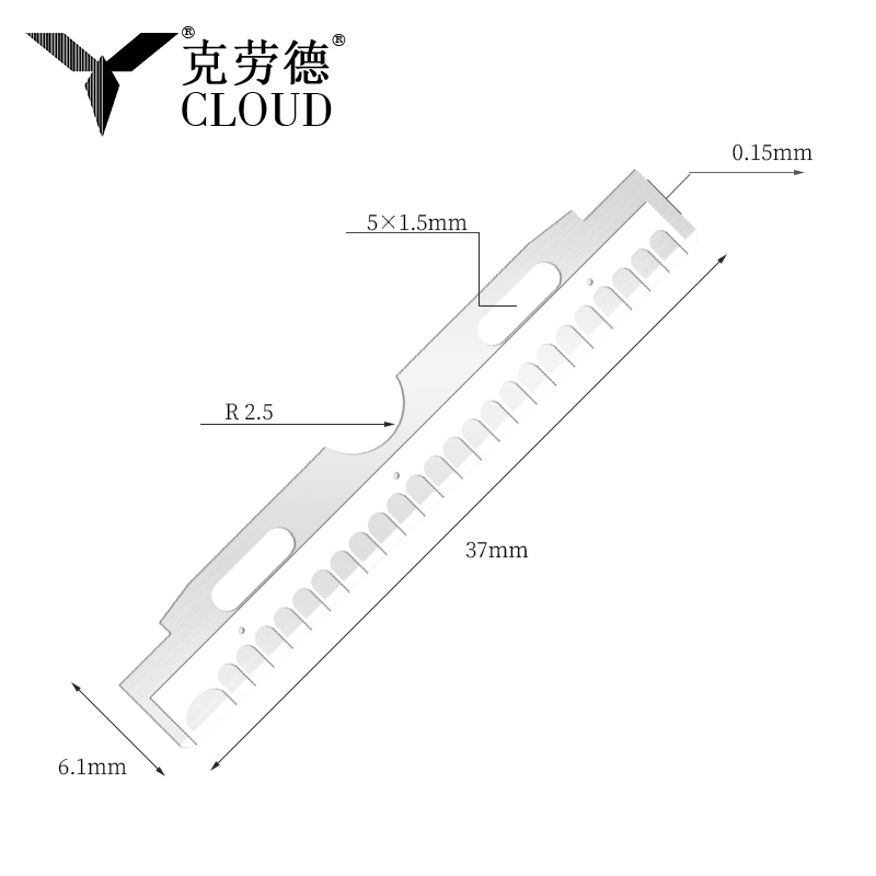 Nano-Coated Stainless Steel Face At Eyebrow Razor Blades
