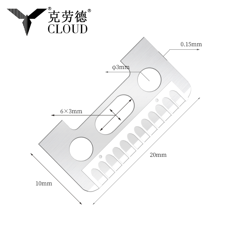 Single-Sided Cutting Edge Stainless Steel Eyebrow Razor Blades