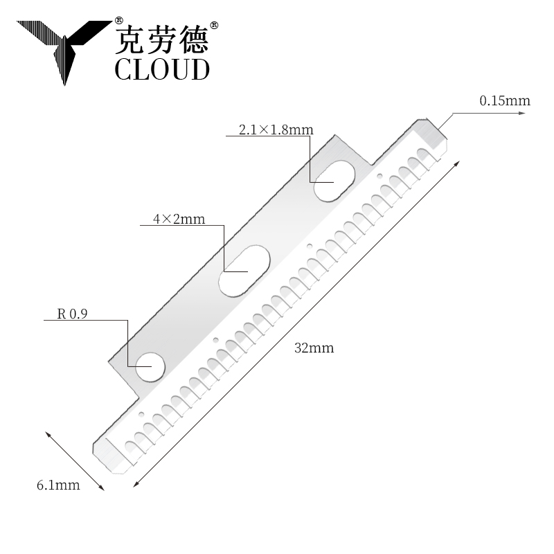 Nano-Coated Stainless Steel Face At Eyebrow Razor Blades